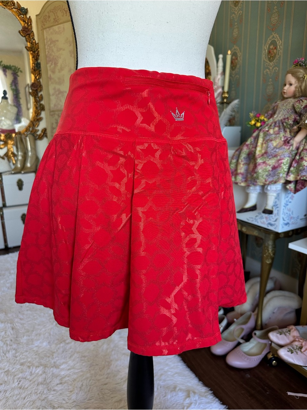 DISNEY PRINCESS Jasmine Red inspired ATHLETIC SKORT crowned athletics - Picture 6 of 10